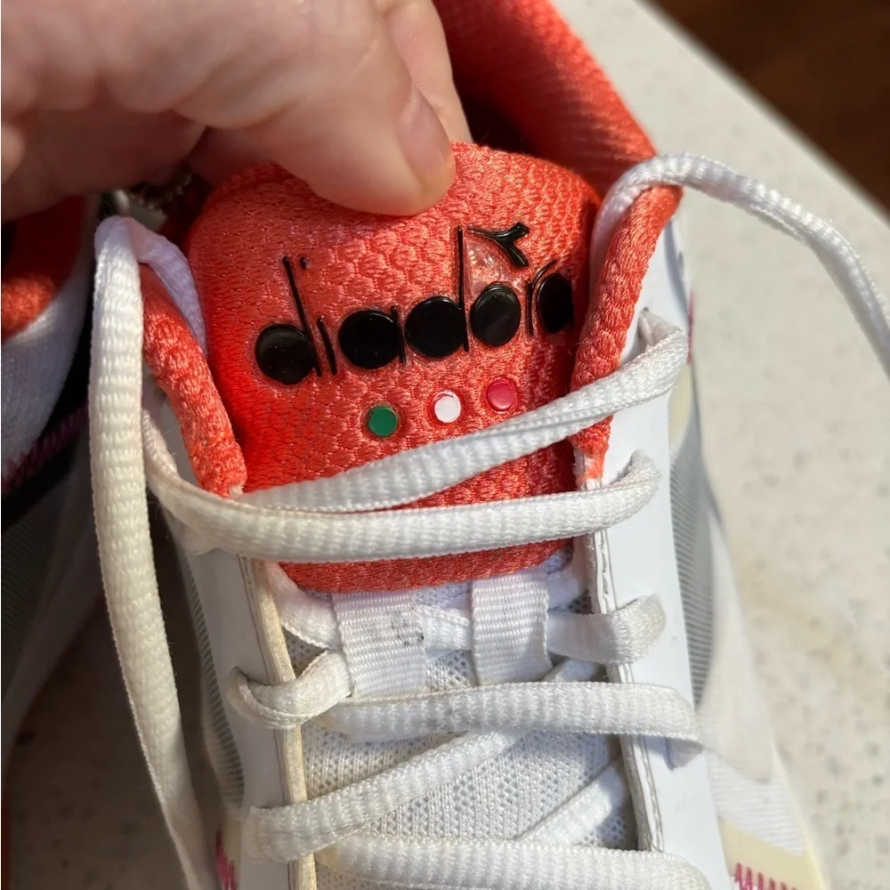 Diadora  White and Pink pickleball Shoes - Picture 7 of 8